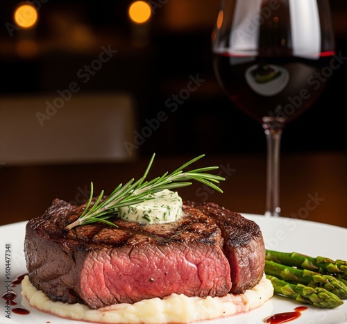 delicious and tasty steak served on a plate