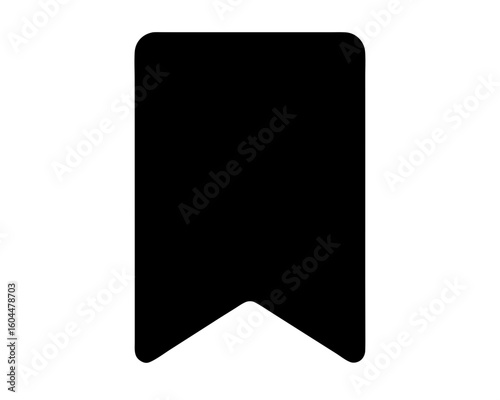 Fotografía Black bookmark icon representing saving content and marking important informatio