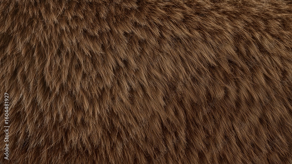 Fototapeta premium Brown furry texture in close detail