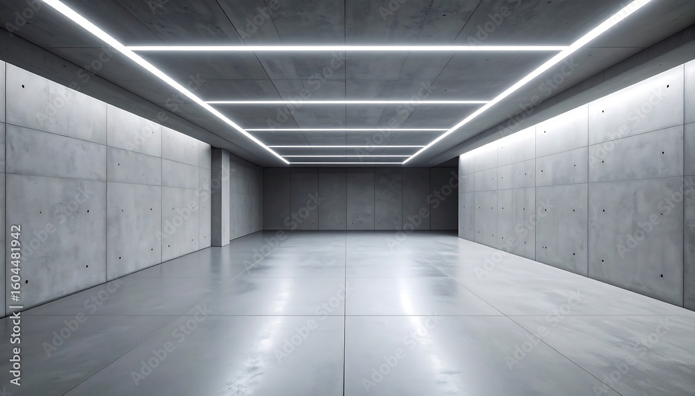 Fototapeta premium Empty modern concrete hall