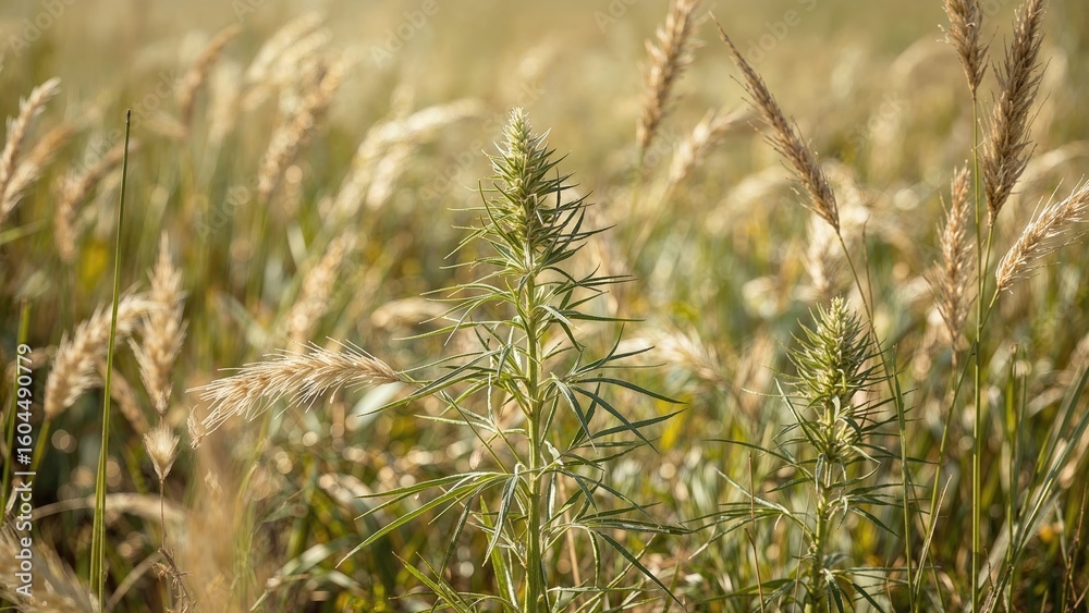 Fototapeta premium Growth of therapeutic wormwood in natural fields