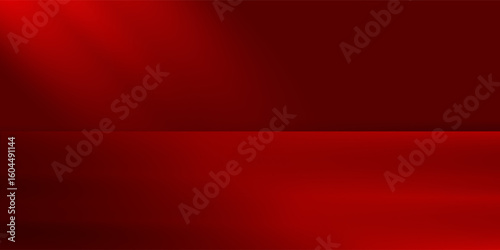 Wall interior background, studio  and backdrops show products. with leaf shadow from window color red and white tone. background for text insertion and presentation of product