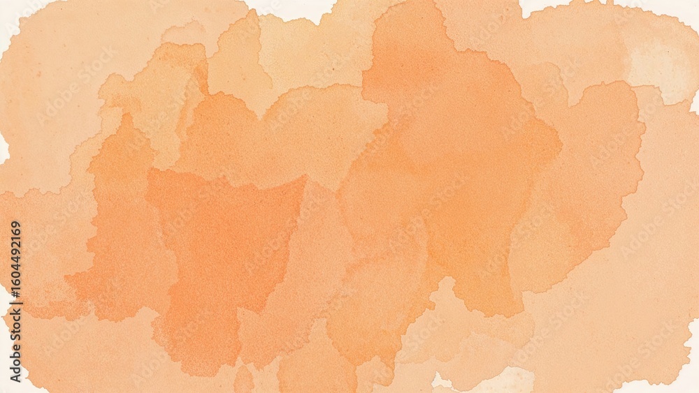 Obraz premium Abstract orange watercolor texture on white backdrop, artistic surface for templates and wallpapers