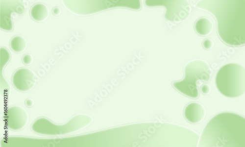 Abstract Green Bubbles Background: A minimalist composition featuring smooth, rounded green shapes gently float across a soft background, evoking a sense of serenity and contemporary design.