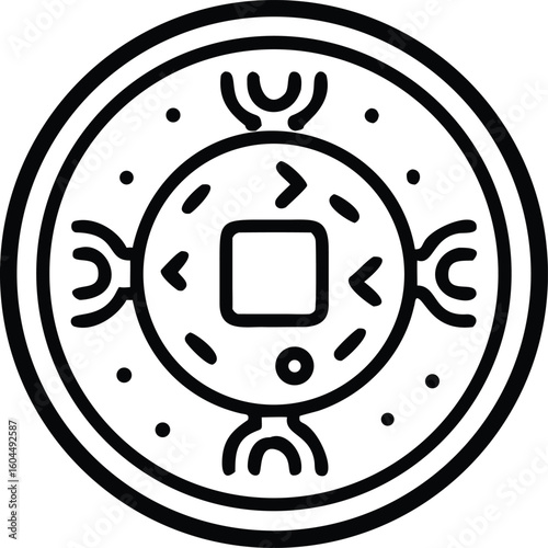 Ancient Oracle Symbol With Eye and Rays vector