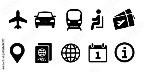 Travel icon. Traveling icon set