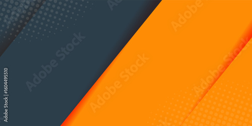 Abstract geometric dark blue and orange square theme overlap background for graphic design. Eps10 vector