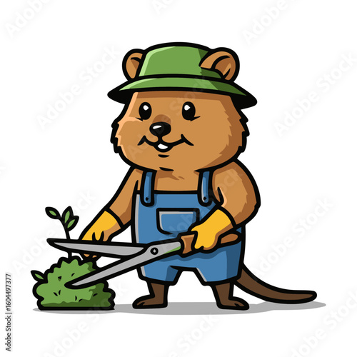 Diligent Bear Handyman Mascot with Tools and Overalls – Ideal for Home Repair, Construction, Maintenance, and DIY Projects.