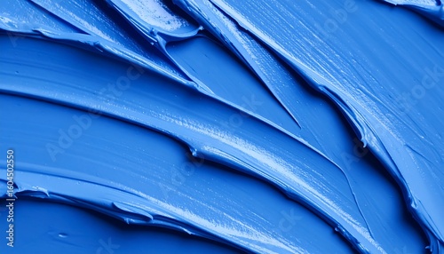 Bold blue paint strokes