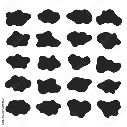 Collection of fluid silhouettes with modern minimalist design