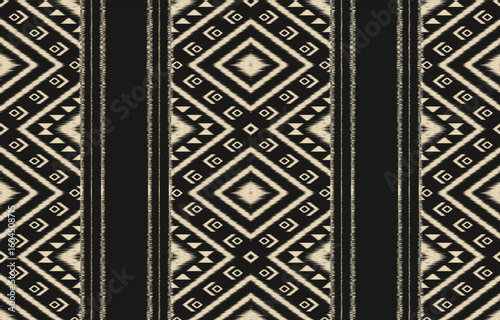 Geometric ethnic oriental ikat seamless pattern  color oriental. Aztec ornament print. Design for background ,curtain, carpet, wallpaper, clothing, wrapping, Batik, vector illustration.