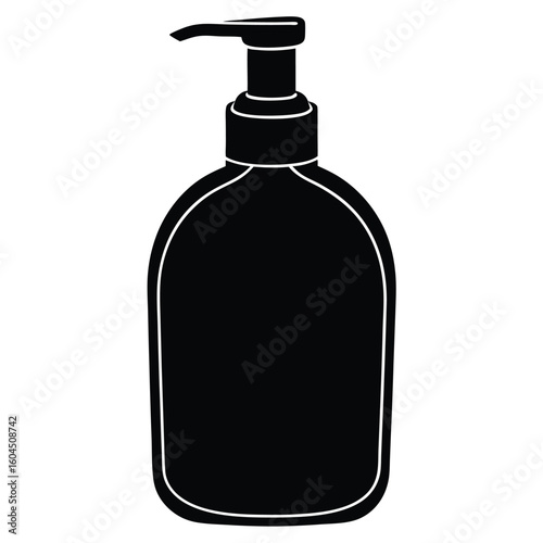 Tattoo artist element isolated blue soap bottle on white background