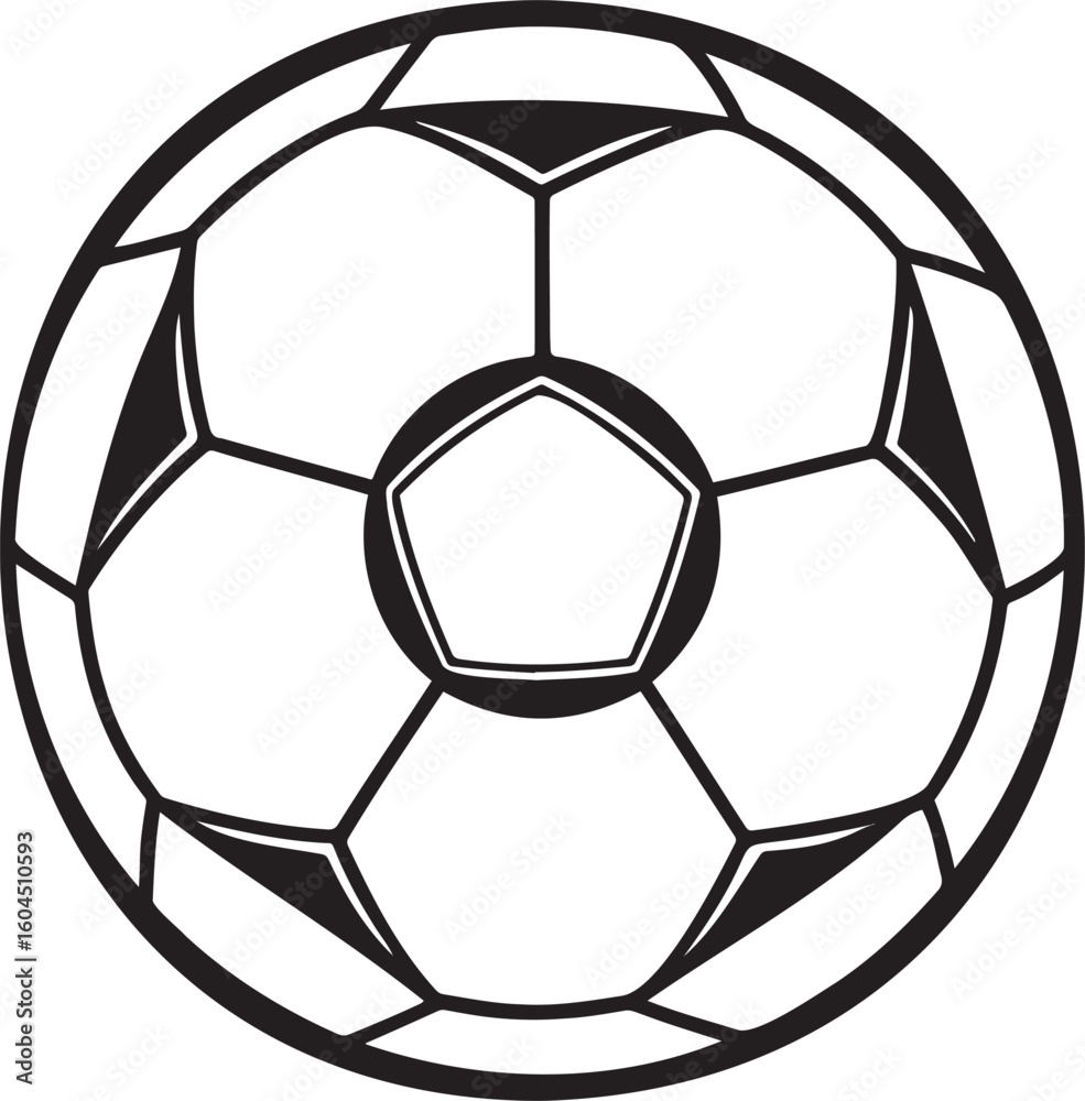 Fototapeta premium football line art silhouette icon 
