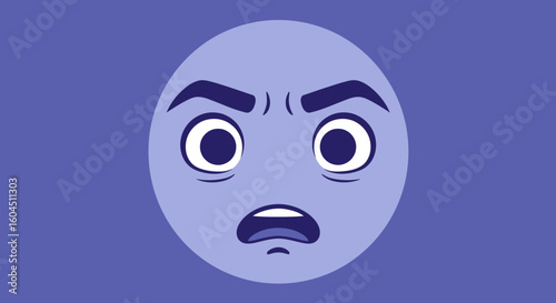 Cartoon Face Expressing Shock and Disbelief.