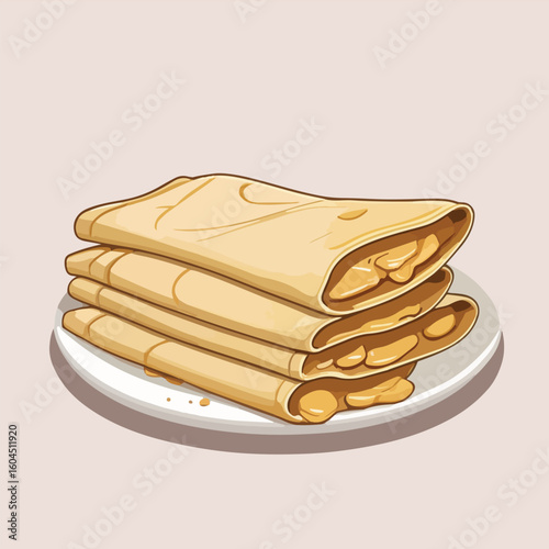 Malaysian Apam Balik Dessert Vector