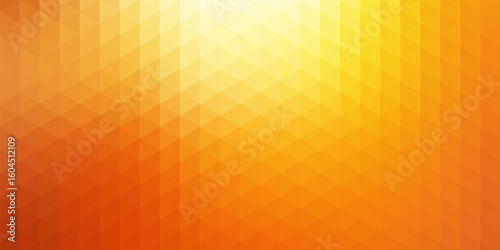 Abstract Orange Light Triangle Vector Pattern Background. Geometric Graphic Tech Science Grid Texture Wallpaper. Polygon Diamond Data Mosaic Decoration Banner