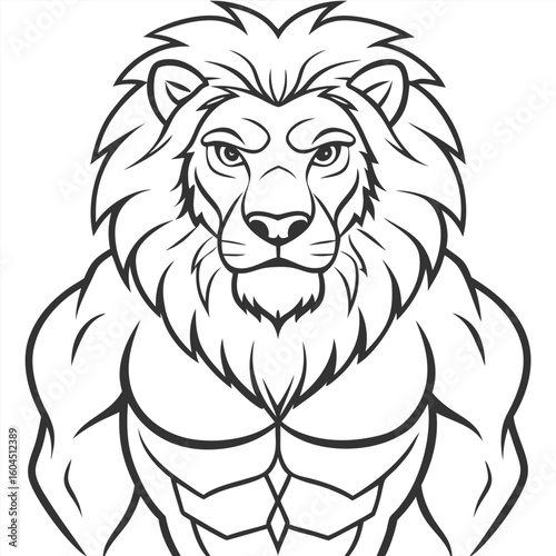 A cartoon drawing of a lion 
