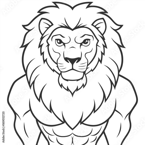 A cartoon drawing of a lion 