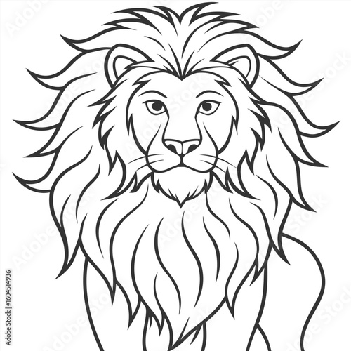 A cartoon drawing of a lion 
