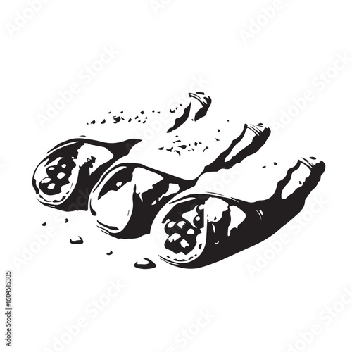 Italian Cannoli Pastry silhouette