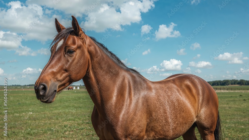 Obraz premium A gorgeous dark tan horse