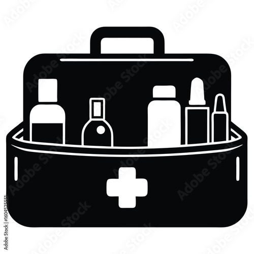 Tattoo artist element isolated hygiene kit on white background