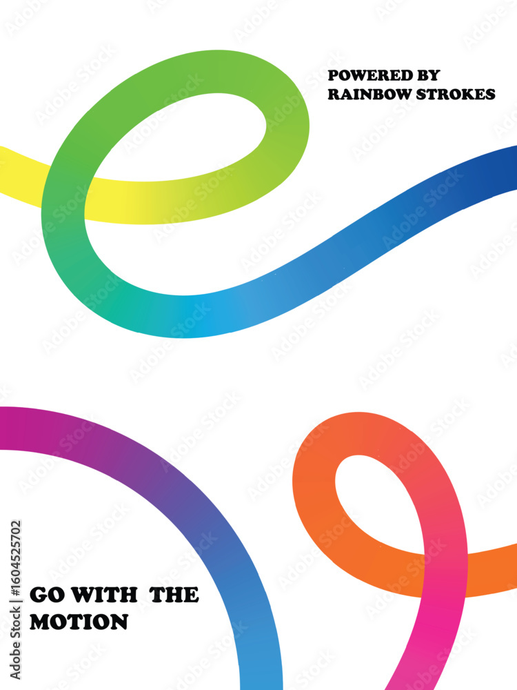 Obraz premium 3D Gradient Ribbon Waves – Abstract Wavy Line Backgrounds with Colorful Spirals and Curved Vector Elements