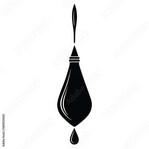 Tattoo artist element isolated ink dropper on white background