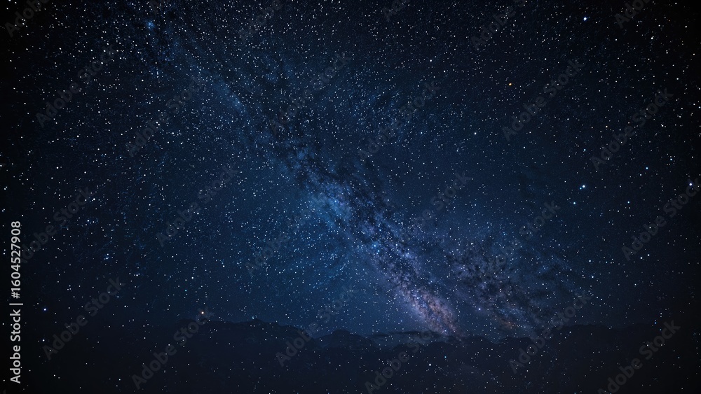Fototapeta premium An enchanting glimpse into the vast universe illuminated by twinkling stars at night.