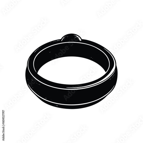 Tattoo artist element isolated ink holder ring on white background