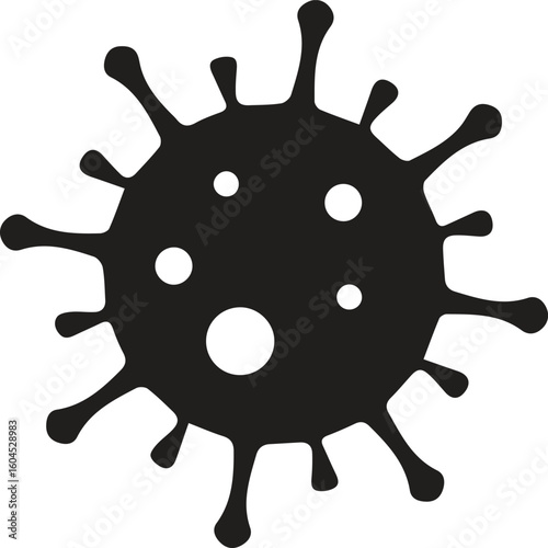 Coronavirus Cell Icon Vector Design on White Background.