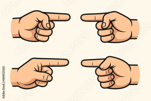 Pointing fingers blame accusation conflict disagreement confrontation. Two hands pointing at each other. Mutual blame concept. Vector illustration responsibility dispute argument