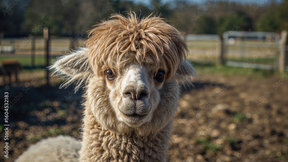 Lovely alpaca recently trimmed in spots Lovely alpaca recently trimmed in spots