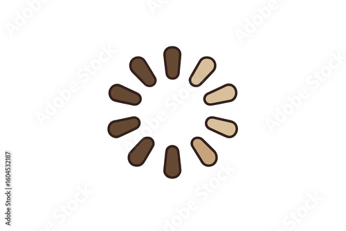 Loading screen spinner icon. Animated spinning wheel symbol for web design. Vector preloader for UI. Progress bar status indicator. Download, upload, wait, processing.