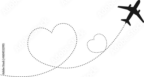 heart-shaped airplane