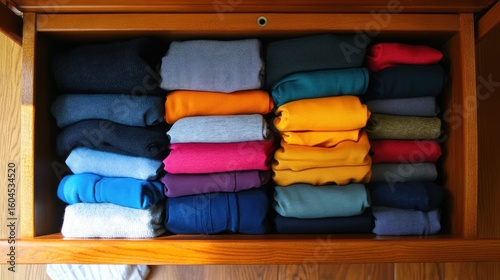 Organized clothes in a drawer (1)
