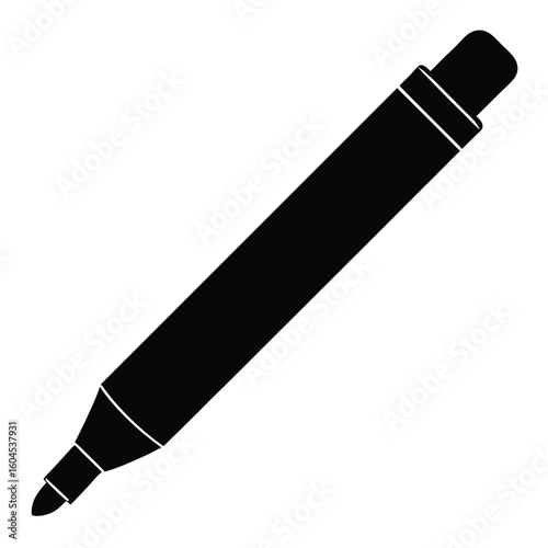 Tattoo artist element isolated skin marker pen on white background