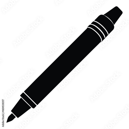 Tattoo artist element isolated skin marker pen on white background