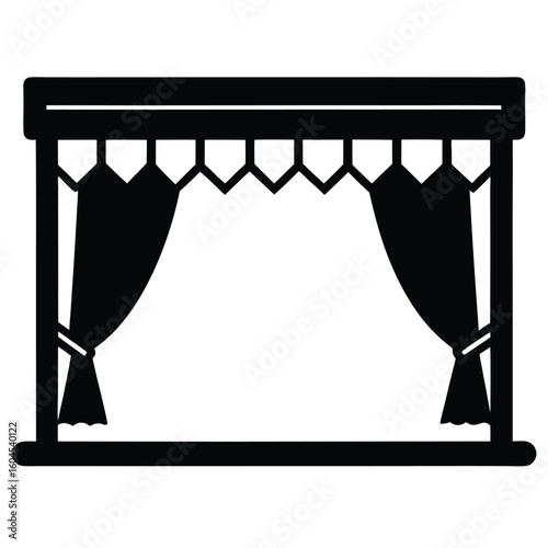 Tattoo artist element isolated station divider curtain on white background