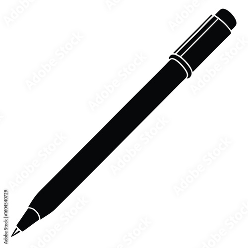 Tattoo artist element isolated stylus pen on white background