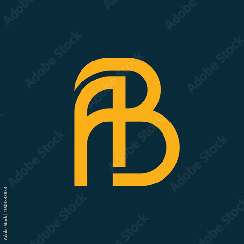 ab letters vector abstract modern logo