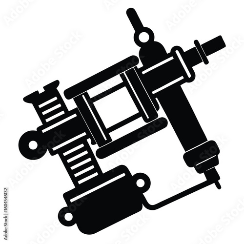 Tattoo artist element isolated tattoo machine on white background