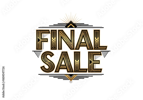 Art Deco Final Sale Vector Banner

