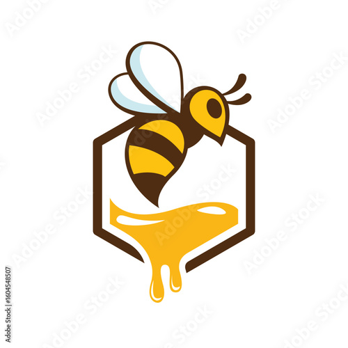 bee vector abstract modern logo