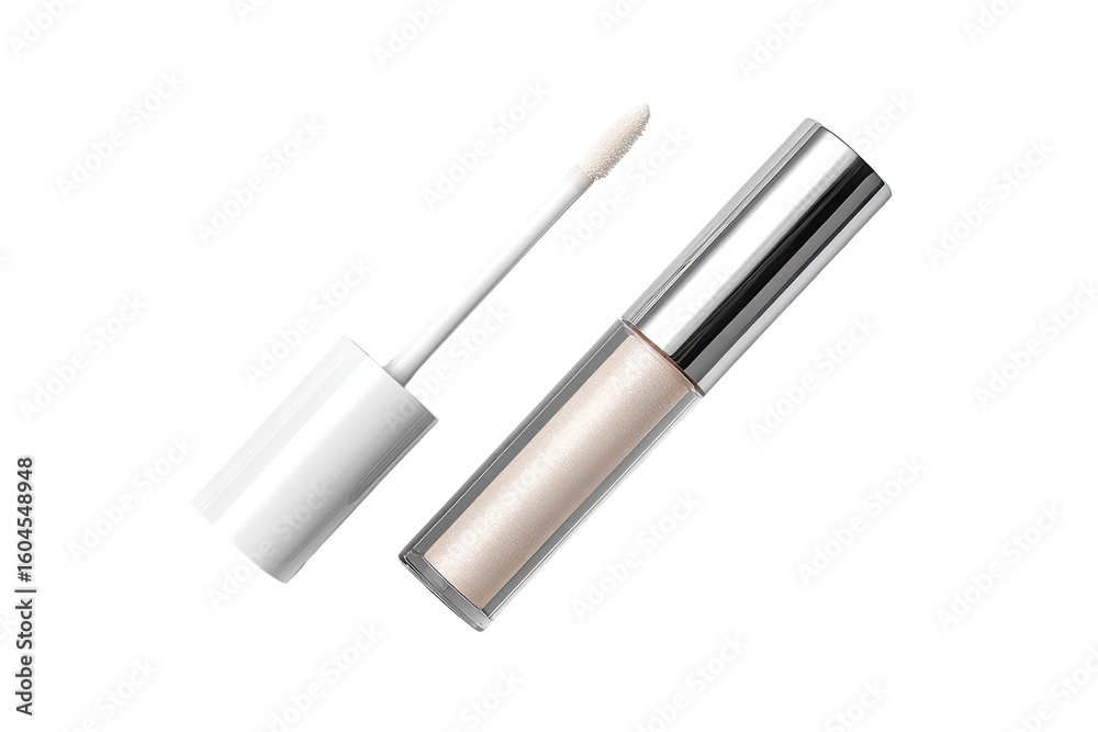Fototapeta premium A clear lip gloss product, shown open