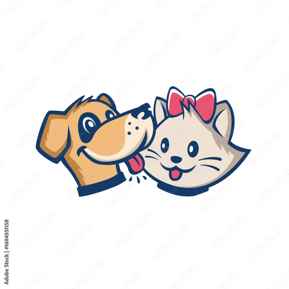 Fototapeta premium dog cat vector abstract modern logo