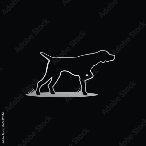 dog vector abstract modern logo