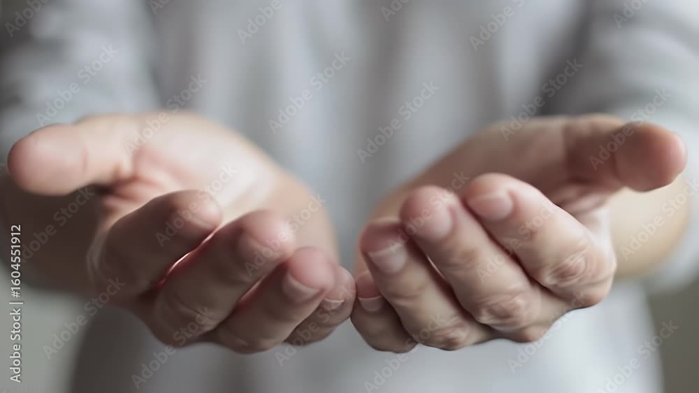 Open Hands Offering Support in Neutral Tone Gray Background Hopeful Gesture Concept Showing Clean Palms and Fingers Holding Empty Space Open Hands Offering Support in Neutral Tone Gray Background Hopeful Gesture Concept Showing Clean Palms and Fingers Holding Empty Space