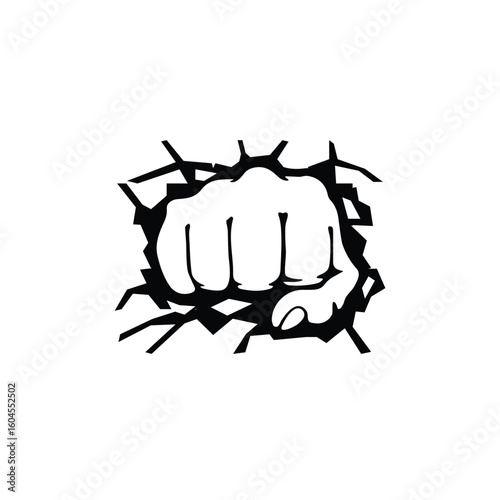 fist vector abstract modern logo