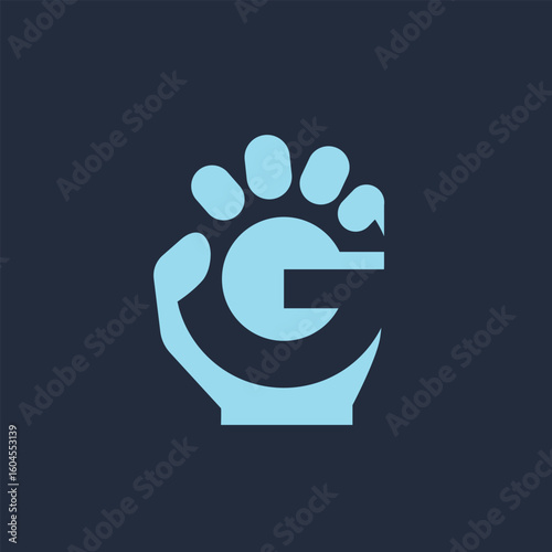 hand g letter vector abstract modern logo